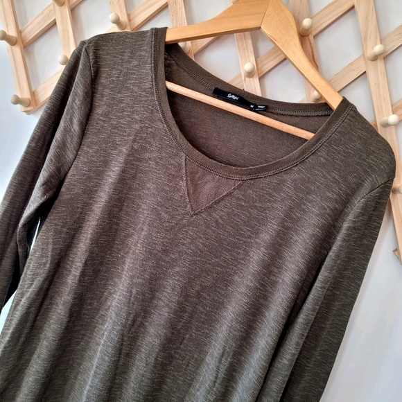 SPORTSGIRL Dress (sM) Boho Olive Green Long Sleeve - Picture 2 of 5